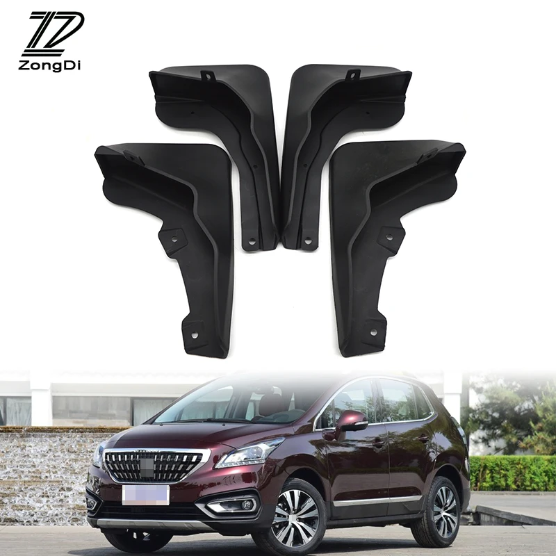 

ZD Car Mudflaps Fit For Peugeot 3008 Mk2 GT 2017 2018 Accessories Splash Guard Mudflap Front Rear Mudguards Fenders