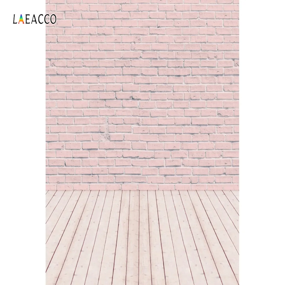 Виниловый фотостудия стена деревянный пол с серой стеной и кирпичами для