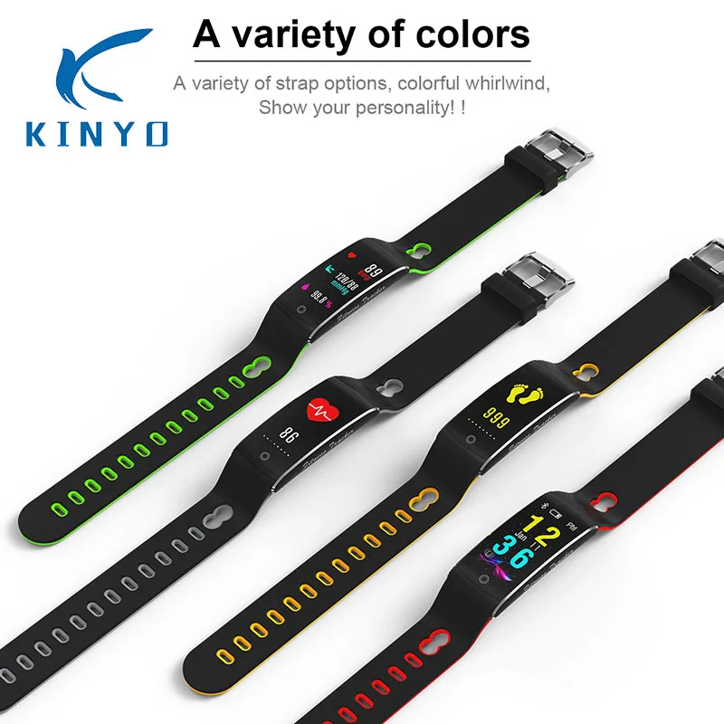 Смарт браслет с боковым лазерным гравировкой цветной экран водозащита IP68 24 часа