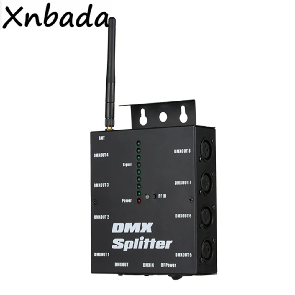 8 канальный DMX512 разделитель усилителя сигнала Way DMX Дистрибьютор для сценического