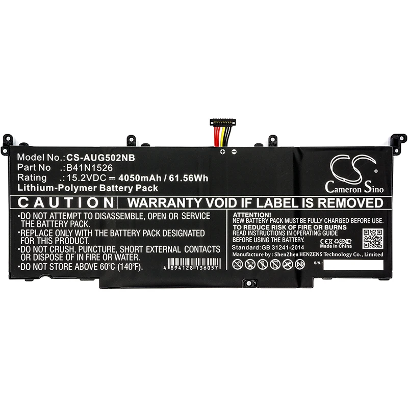 

Аккумулятор Cameron Sino 4050 мач для ноутбука Asus 0B200-0194000,B41N1526