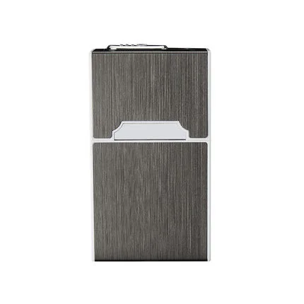 Удерживайте 20 шт. Матовые металлические Чехлы для сигарет с зажигалкой двойная