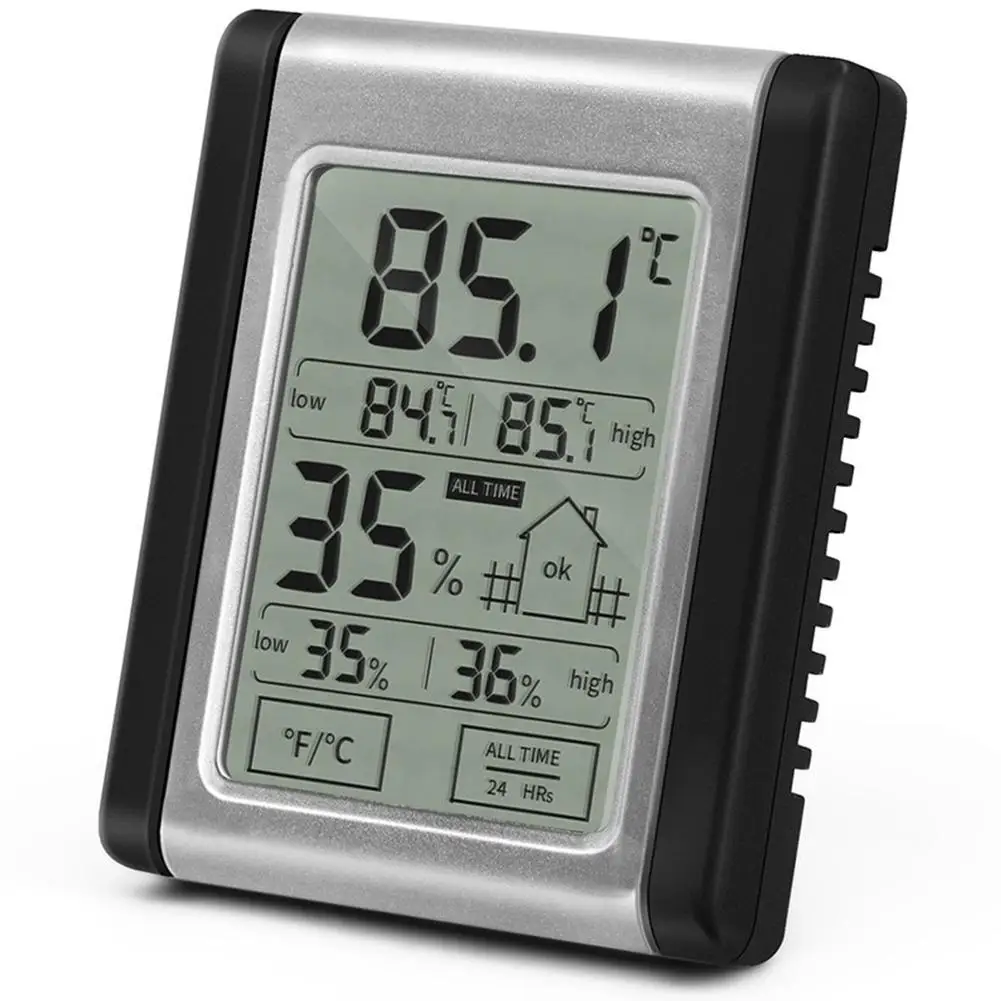 ЖК-дисплей цифровой электронный термометр и монитор влажности вертикальное
