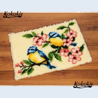 flower bird latch hook rug kits canvas printing vloerklee foamiran for needlework crochet needle for carpet embroidery 3d tapijt