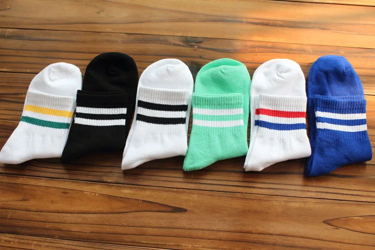 Модные Цветные хлопчатобумажные носки повседневные для девочек и мальчиков