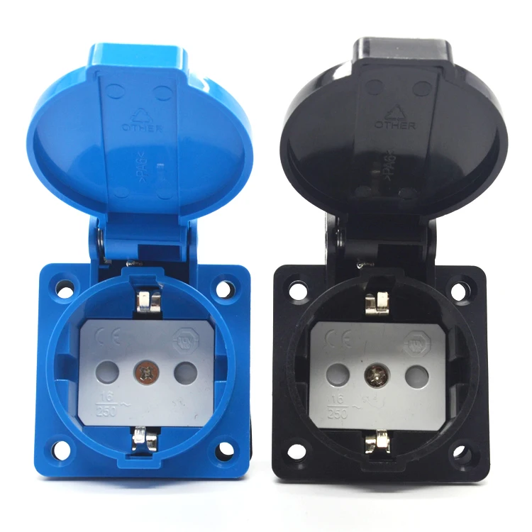 2 шт. водонепроницаемые гнезда для панели управления генератором IP44 16 А 250 В|eu socket