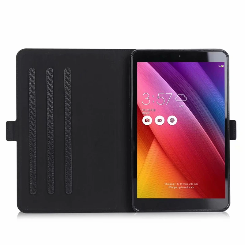 Чехол из искусственной кожи и углеродного волокна для Samsung Galaxy Tab A 8 0 2018 Обложка