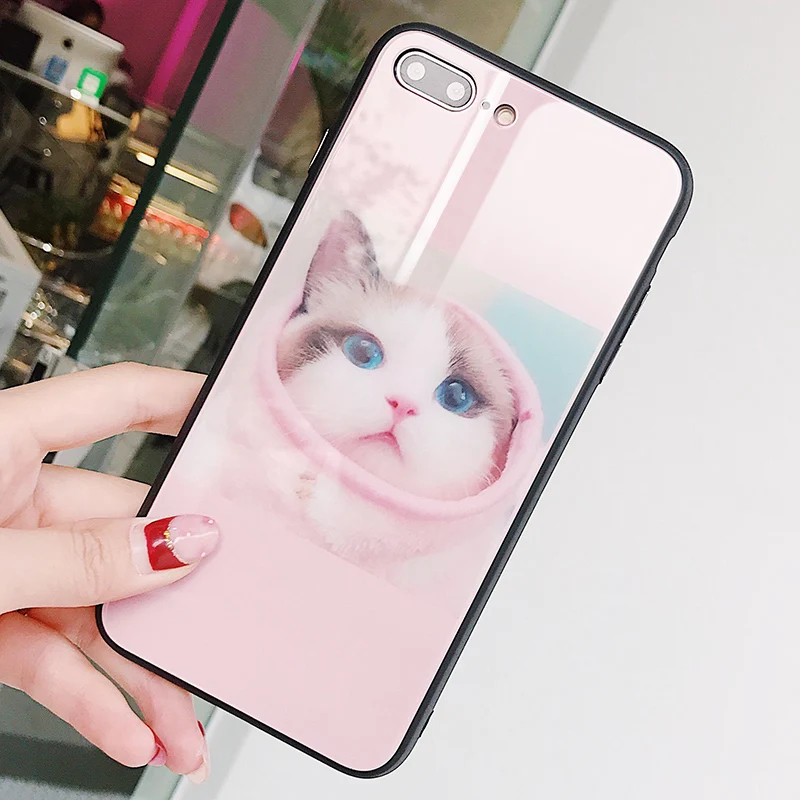 Isido чехол для iPhone 7 6 8 6S Plus X Роскошные закаленное Стекло Коке назад противоударный