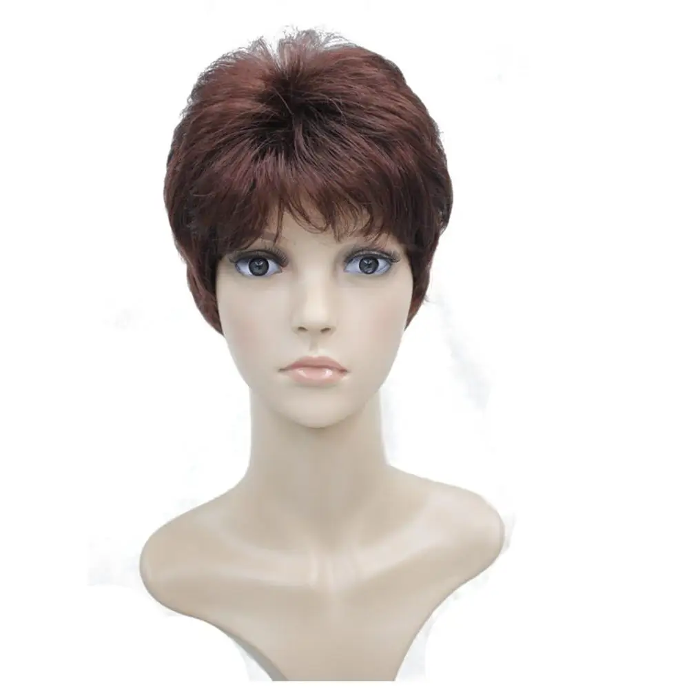 StrongBeauty женский синтетический парик черный/Блонд короткие прямые волосы натуральные парики - Цвет: #33