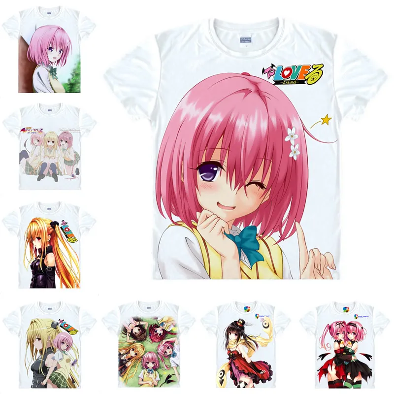 Coolprint японский Футболка с изображением в стиле аниме To Love Ru футболки мульти стиль