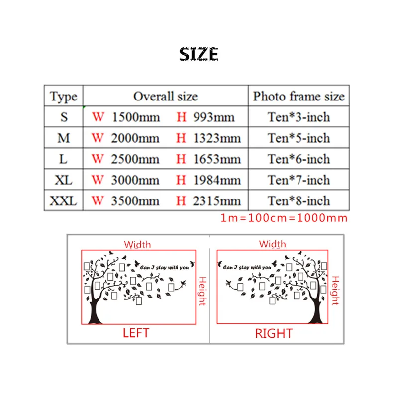 

2020 Mirror Actylic Wall Sticker Photo Wall Creative Family 3D DIY Wall Stickers 1pc Tree Shape House Stickers adesivo de parede