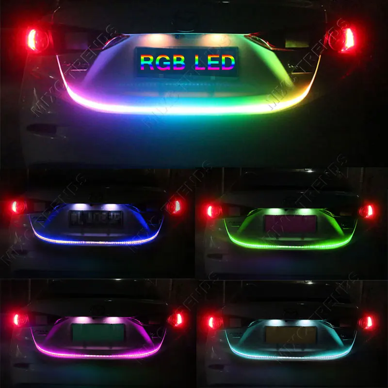 47 дюймов Автомобильный Стайлинг цветная (RGB) светодиодная подсветка под багажник