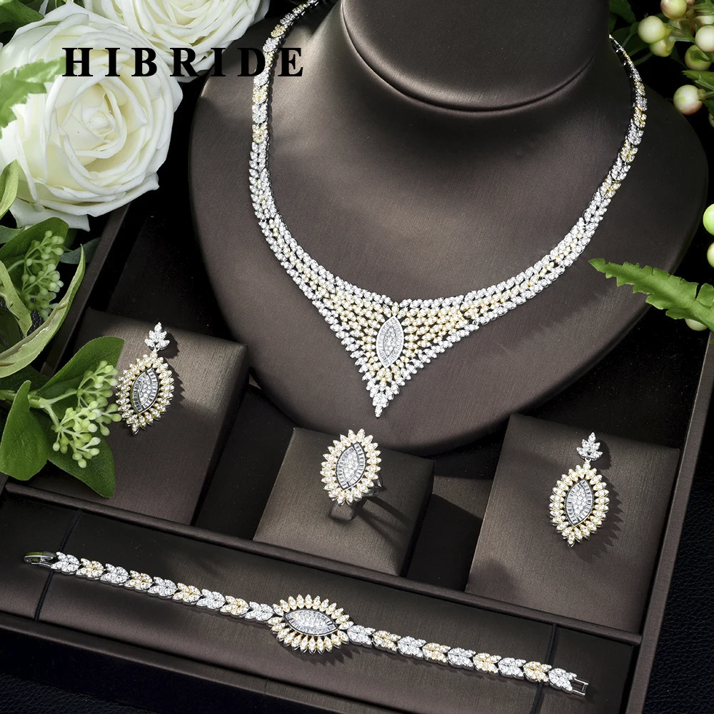 Комплект свадебных украшений HIBRIDE Bijoux для женщин модные ювелирные украшения со