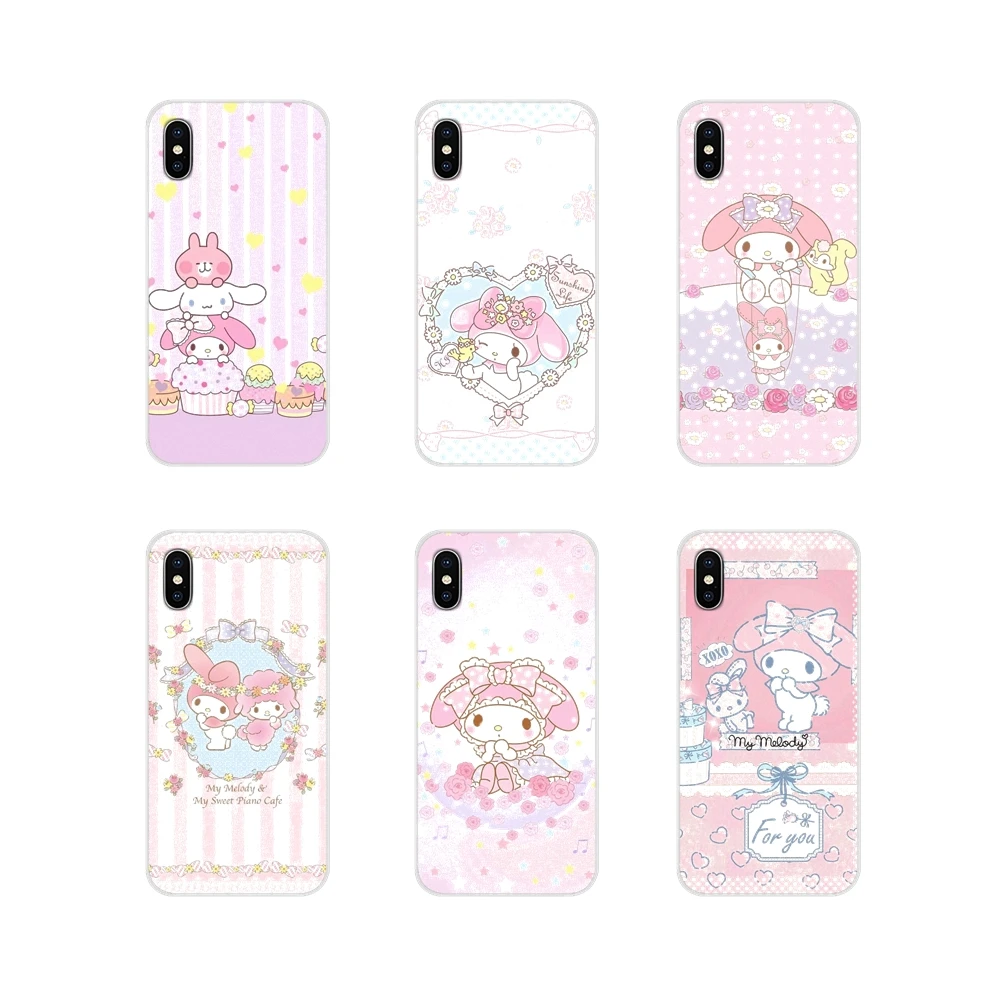 Прозрачные чехлы из ТПУ с мультяшным розовым кроликом mymelody для Samsung Galaxy S3 S4 S5 Mini S6