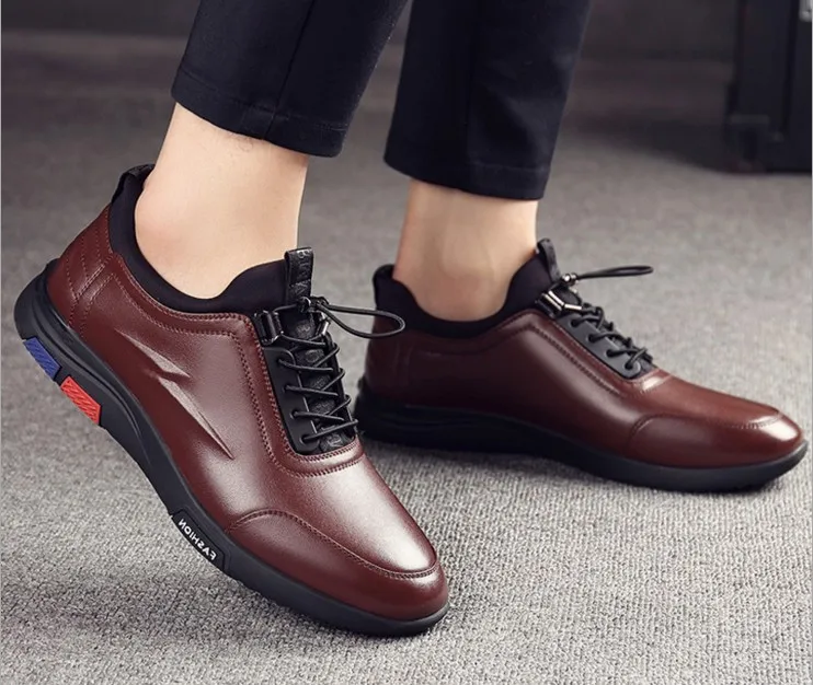 Cyabmoz Brand Fashion Height Increasing 6 cm Men Casual Shoes Male Invisible Elevator Man Comfortable Oxfords Lace-up | Обувь
