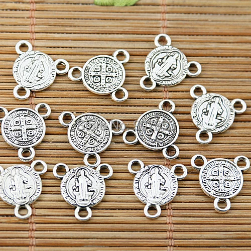 70 шт. тибетские серебряные красивые круглые разъемы с 3 отверстиями EF1884 |