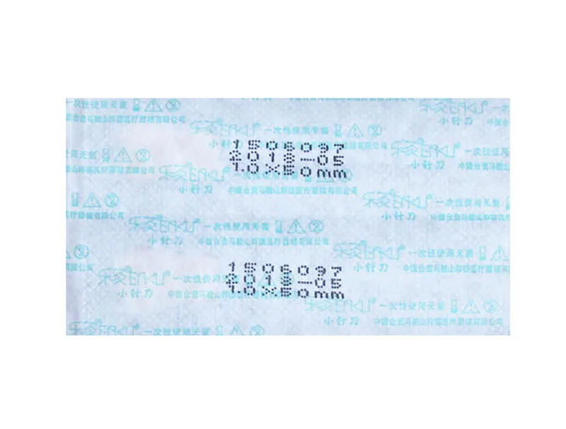 Одноразовая Стерильная акупунктура иглы пластиковые ручки лезвие плоский край