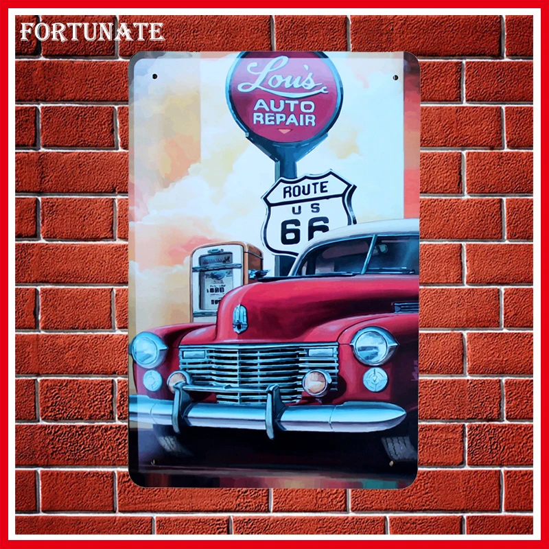 Хит продаж 66 Route авторемонтная вывеска металлические вывески для домашнего