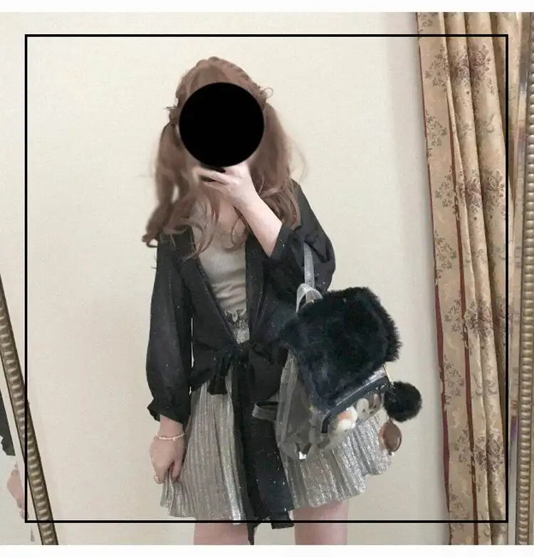 Япония Харадзюку девушки Kawaii Bling Прозрачный школьный рюкзак пушистый Itabag прозрачный рюкзак плюшевый мяч подарок