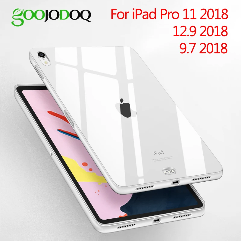 Чехол GOOJODOQ для iPad Pro 11 2018 12 9 Прозрачный мягкий силиконовый чехол 7 ультратонкий