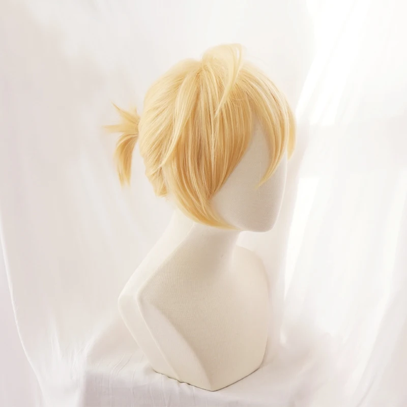 Vocaloid Kagamine Rin / Len короткие светлые термостойкие волосы косплей костюм парик + трек