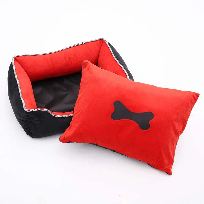 Прямоугольная Лежанка для собак в стиле костей маленьких средних и больших диван