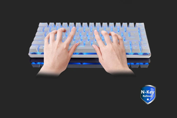 Ajazz AK33 82 ключ игровая механическая клавиатура русская/английская раскладка Подсветка USB Проводная анти-ореолы синий/черный переключатель pc gamer