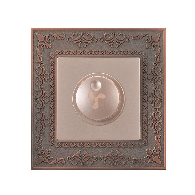 Coswall контроллер вентилятора 4D тиснение Ретро панель из цинкового сплава