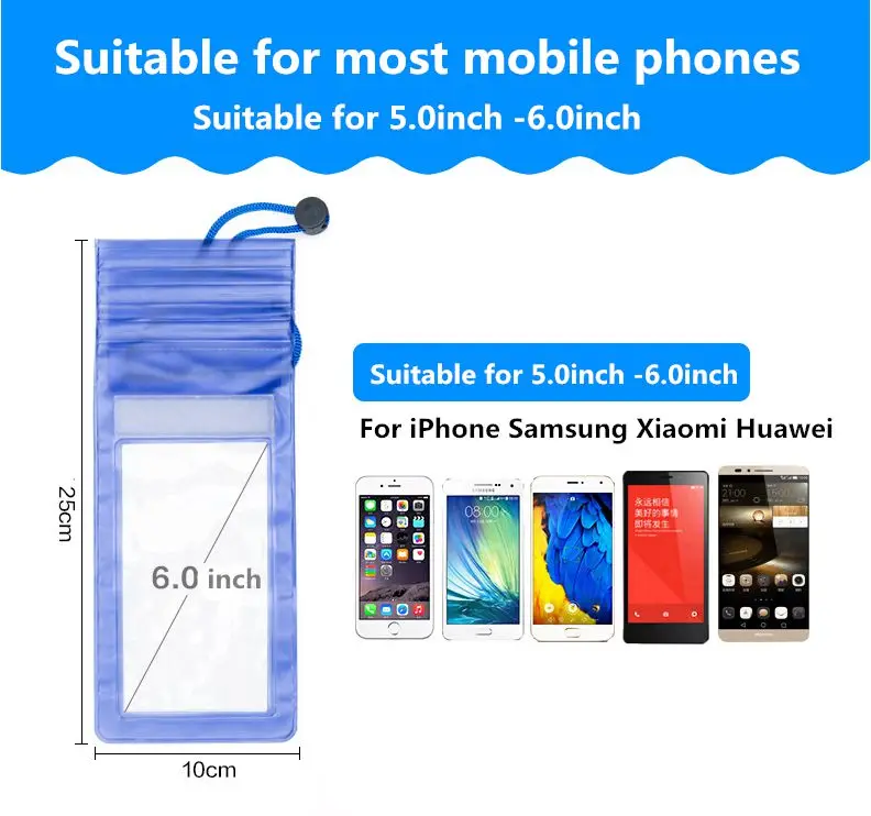 Водонепроницаемый чехол Olaf подводный из ПВХ для дайвинга iPhone XS Max XR 7 Samsung Xiaomi