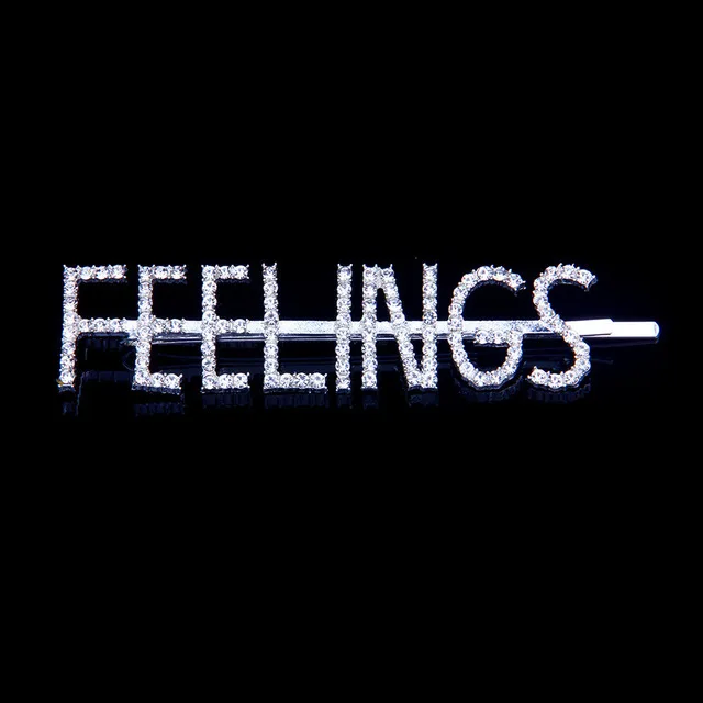FEELINGS Stonefans новейшая мода стразы заколки для волос буквы булавки для женщин девочек шикарные свадебные заколки для волос с кристаллами заколка Санта - Окраска металла: FEELINGS