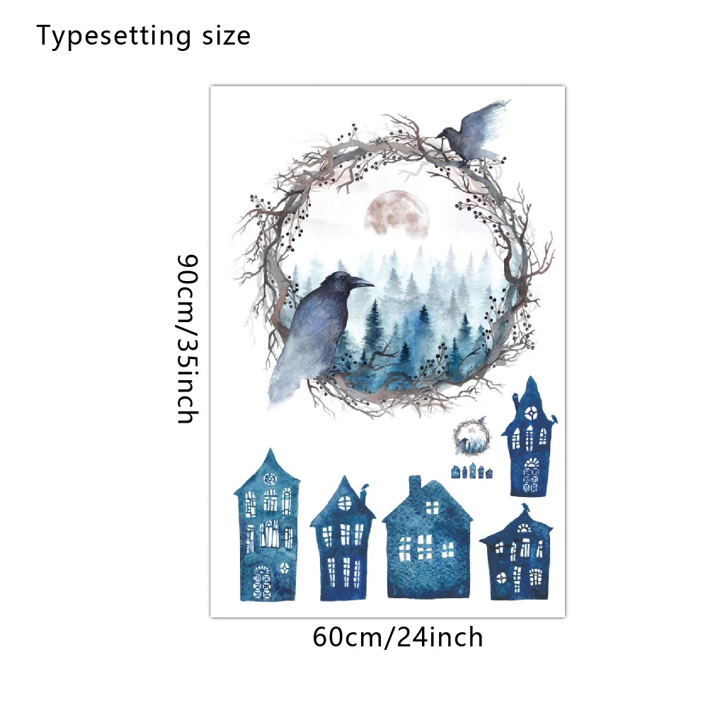 Пасхальный Ворон дом виниловые наклейки на стену для спальни гостиной кухни