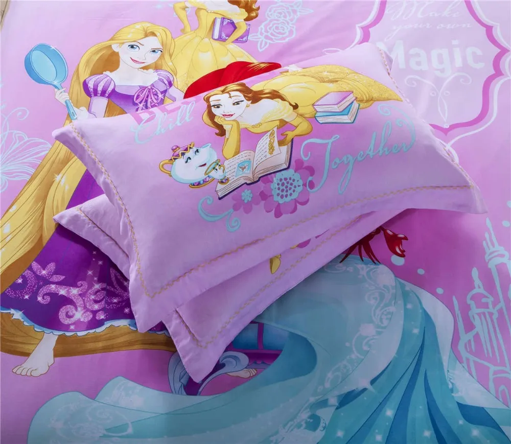 Disney princess king полноразмерный Комплект постельного белья набор для детей из 100%