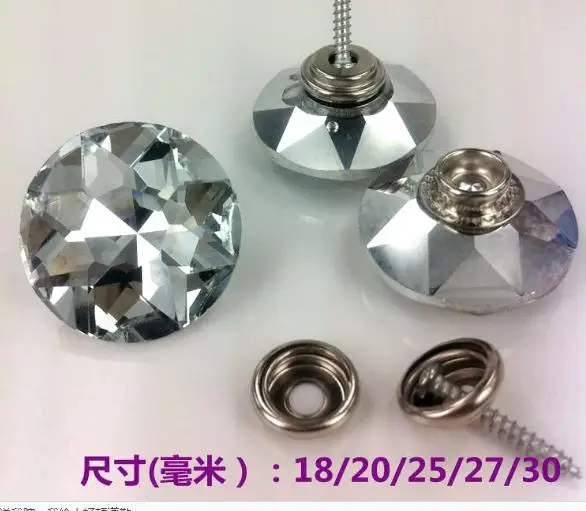 

5size 200pcs gemstone crystal buttons soft bag Sofa screws diamond buckle Crystal Button Background decorative Button