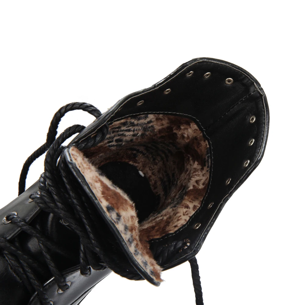 Новинка Лидер продаж женские ботинки ботильоны на шнуровке с заклепками и шипами