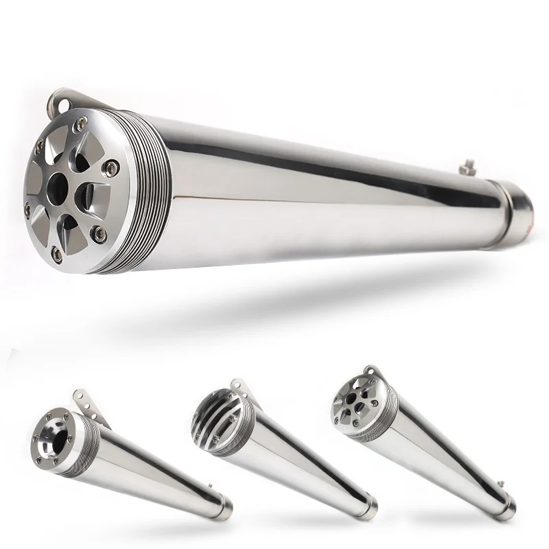 

Universal 38-45mm Motorcycle Exhaust pipe Retro Vertical Back Pressure Case For honda GY6 CBR CBR125 CBR250 M1013 FZ6 FZ1 R15