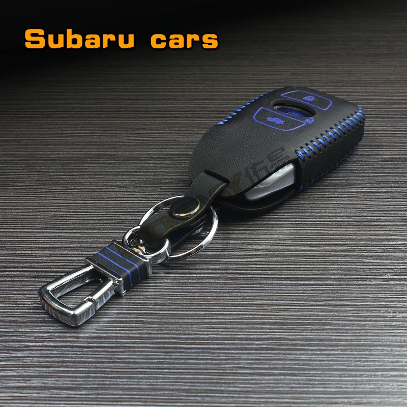 Чехол из натуральной кожи для ключей автомобиля Subaru XV BRZ Forester Legacy Outback Key holder