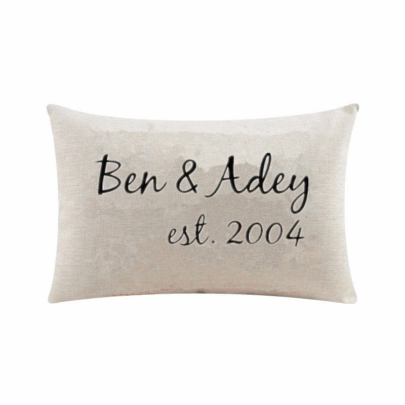 Персонализированные Пользовательское Имя Пара поясничная подушка крышка