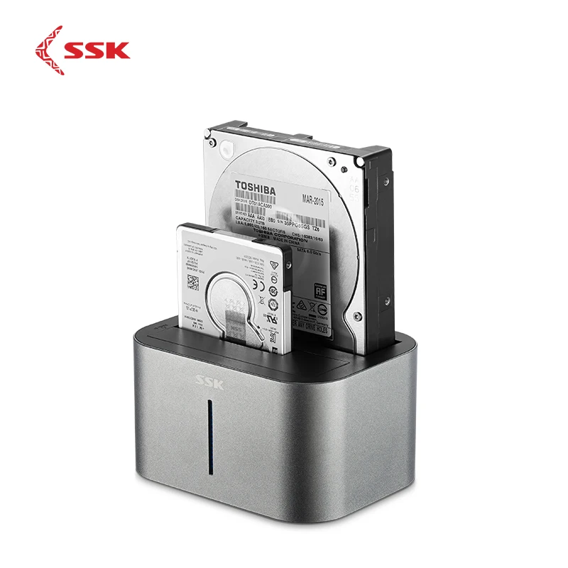 Док станция SSK алюминиевая 2 Bay для HDD док HD двойной SATA на Usb 0 5 3 внешний жесткий диск