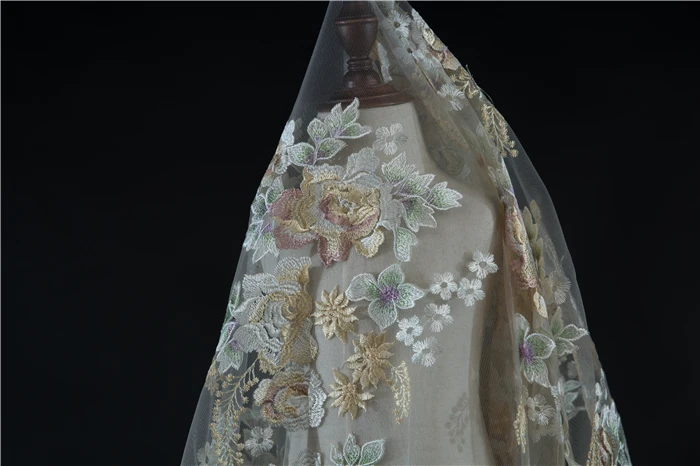 LASUI 1 y/1 Лот Полный Размеры Цветочная вышивка из кружевной ткани DIY ручной работы