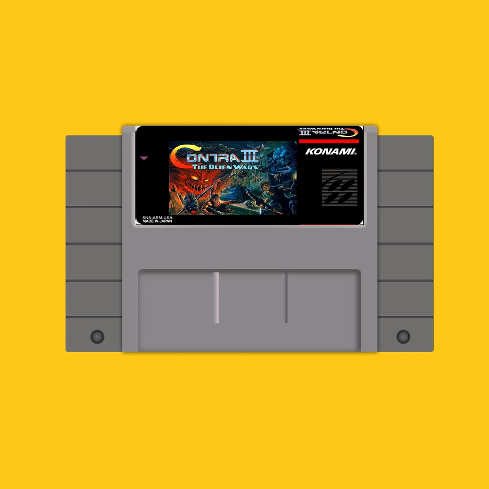Хит продаж 46 Pin 16 бит игровой картридж NTSC Contra 3|contra 3|16 bit16 bit game cartridge |