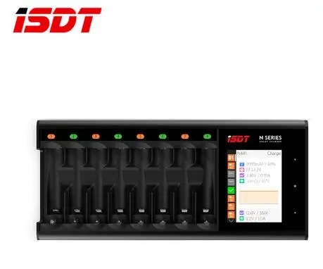 ISDT N8 18 Вт 1.5A 8 слотов LCD AA/AAA батарея быстрое зарядное устройство для LiIon LiHv жизни NiMh