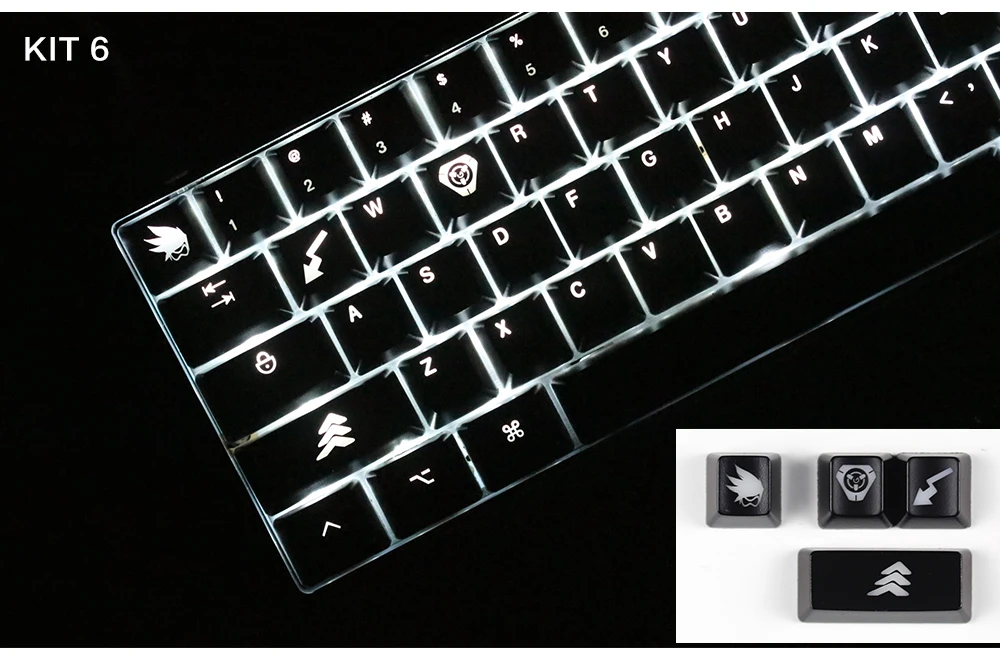 Blacklit kecap oem профиль для механической клавиатуры diy клавиатуры r4 esc 2,25 левый сдвиг