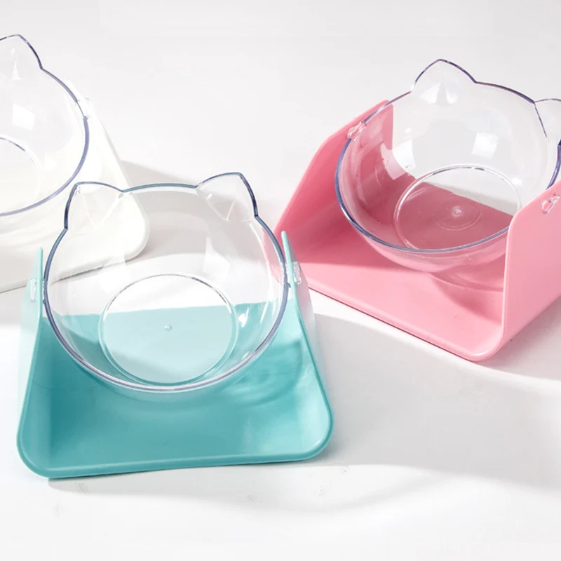 4 цвета Регулируемая Животное Кошачьи миски для кошек прозрачный кот воды Еда