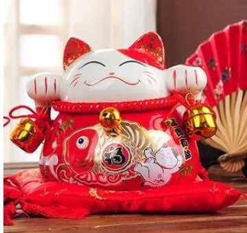 YM керамическая копилка maneki neko для домашнего декора украшения комнаты