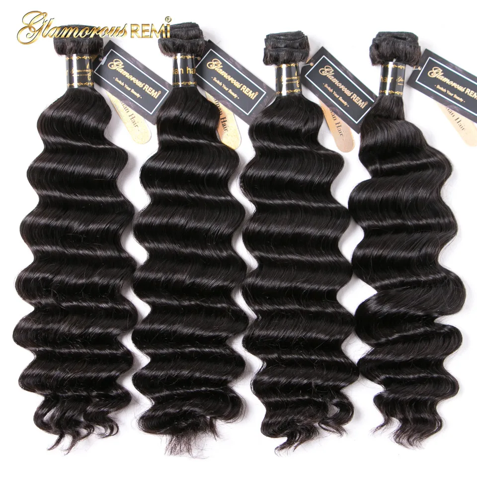 

Loose Wave Human Hair Bundles 100% Human Hair 4 Bundles Deals Brazilian Loose Deep Wave Bundles Extension Hair For Black Women