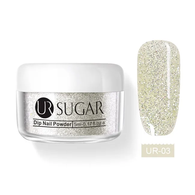Laser UR-03 Ur Sugar 5 мл голографическая окунающая пудра для ногтей телесный блеск Dip блестки пыль украшение для ногтей натуральный сухой без лампы - Цвет: Laser UR-03
