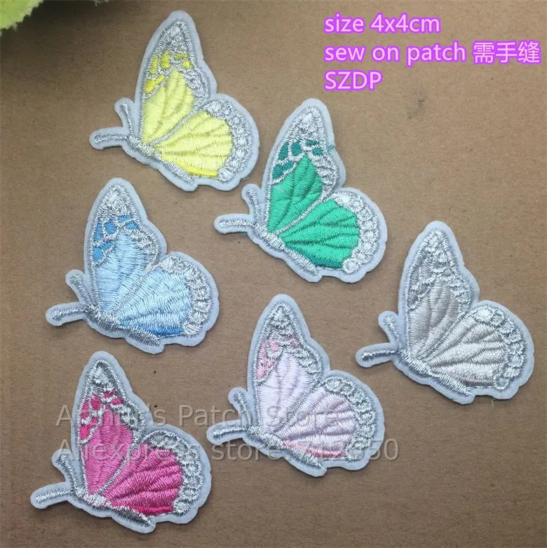 Пришить 10 шт бабочка вышитые нашивки мотив шапка сумка clothesCartoon с аппликационной вышивкой заплатки Аксессуары Сделай Сам службой CPAM
