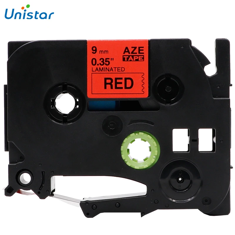 UNISTAR 2 шт. ленты с лейблом для Brother P сенсорная лента TZe-421 9 мм черная красная