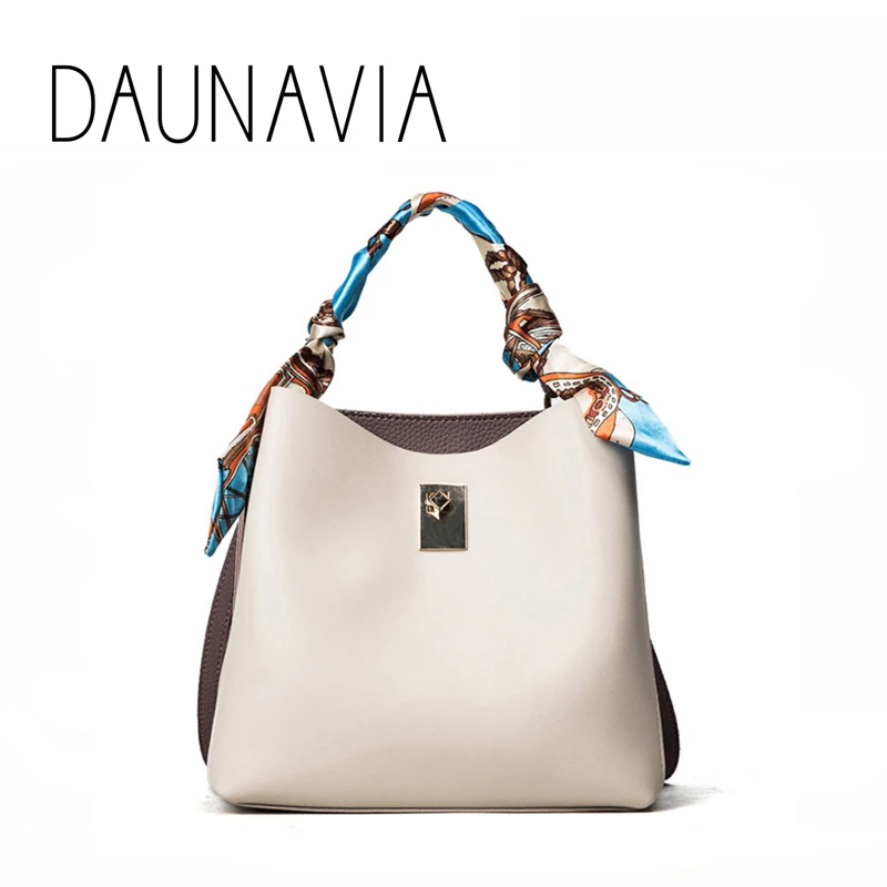 DAUNAVIA новая женская сумка тренд хит цвет украшение для шарфа сумка-мешок модная сумка на плечо сумка-мессенджер