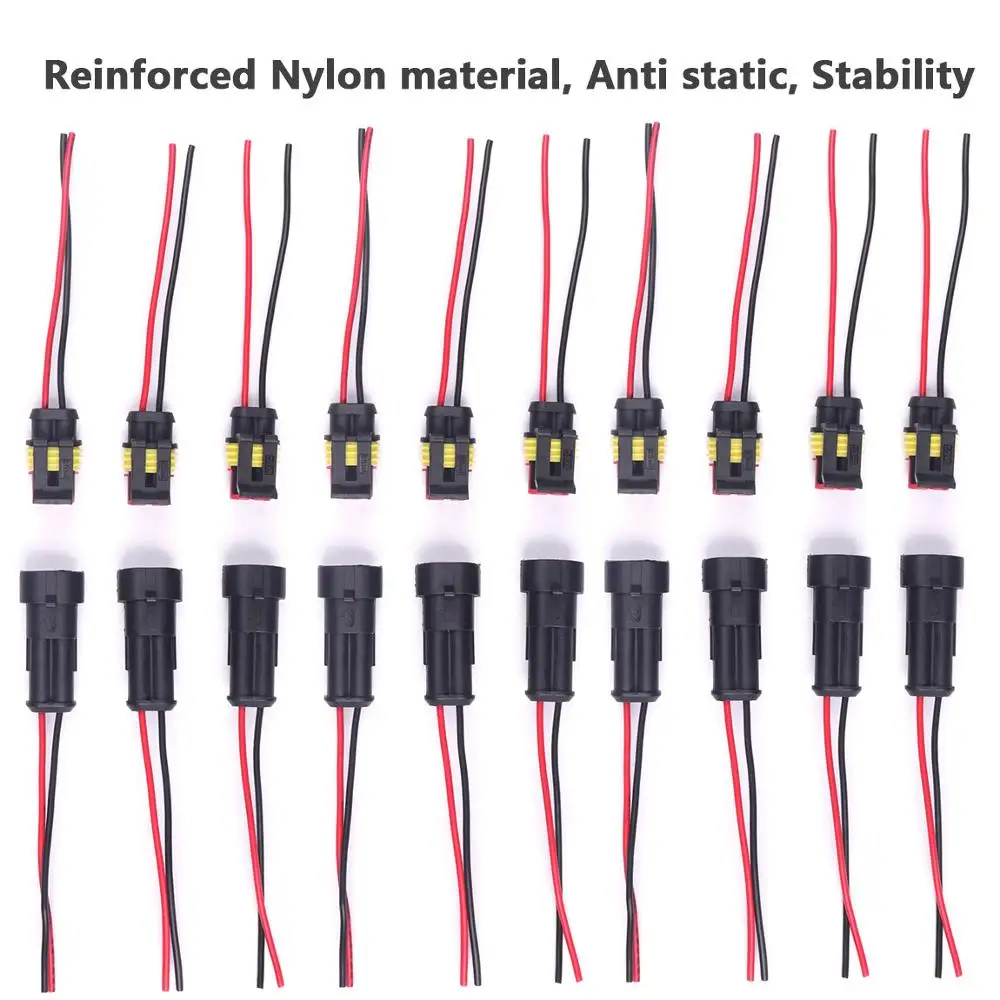 10 шт. 2 контактный водонепроницаемый автомобильный Электрический разъем штекер